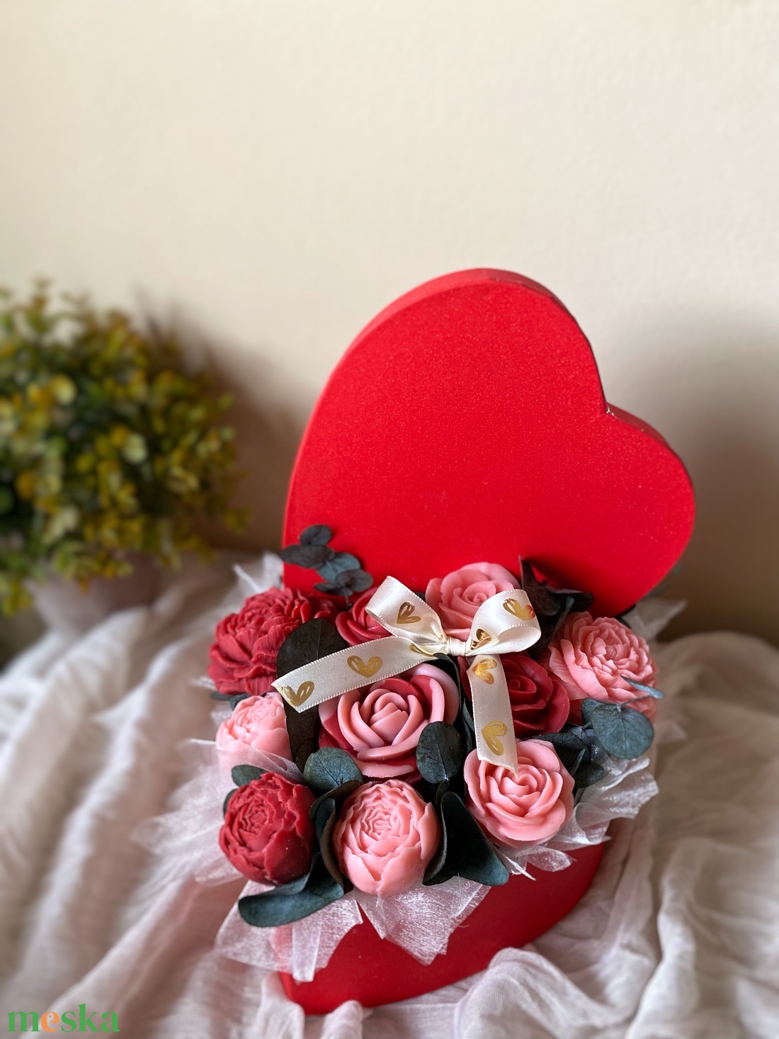 Illatviasz virágbox (szójaviaszból) - évfordulós ajándék - otthon & életmód - gyertya, illat, aroma - gyertya - Meska.hu