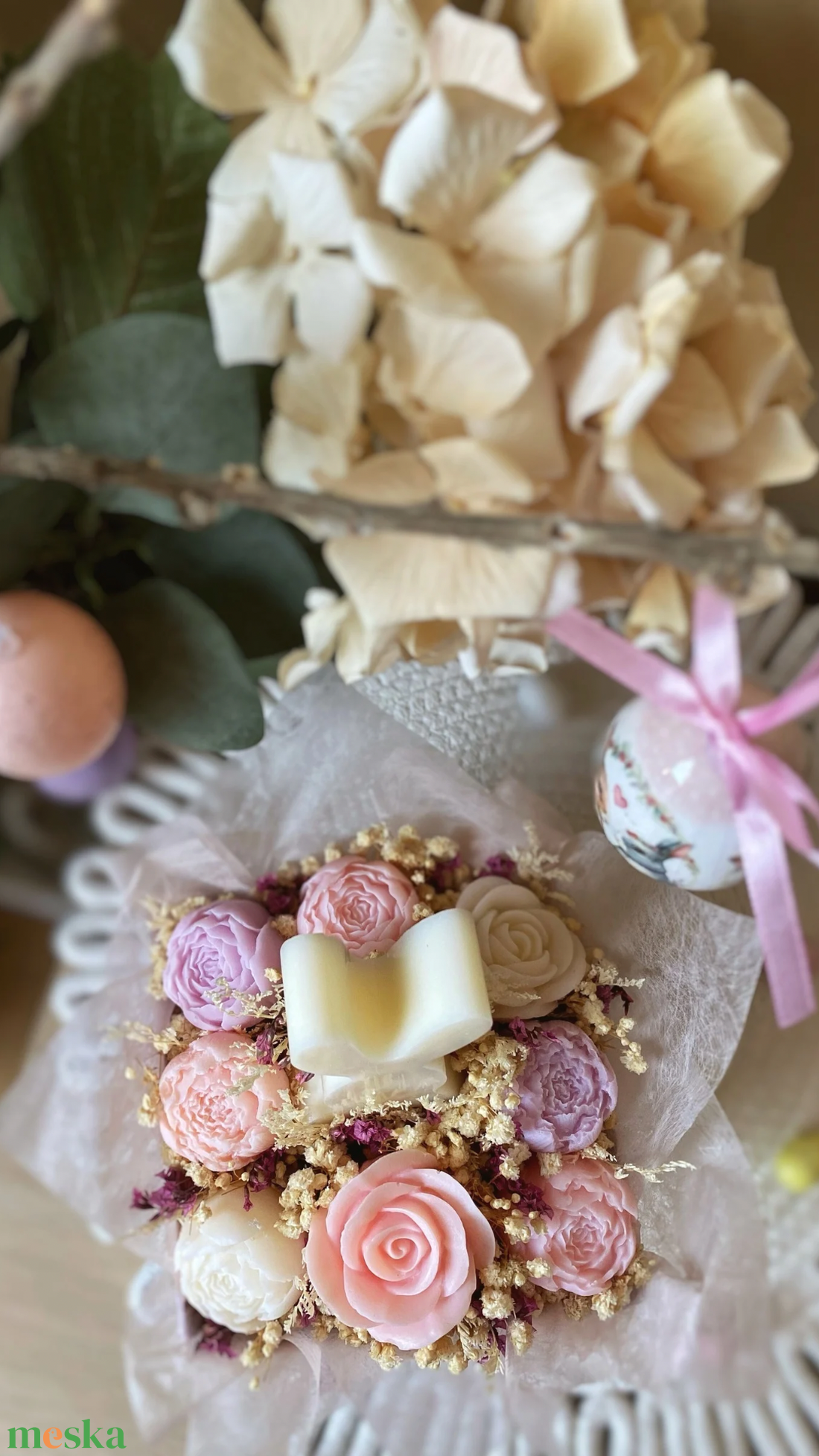 Illatviasz virágbox (szójaviaszból) - húsvéti illatviasz box - illatos dekoratív ajándék - otthon & életmód - gyertya, illat, aroma - gyertya - Meska.hu