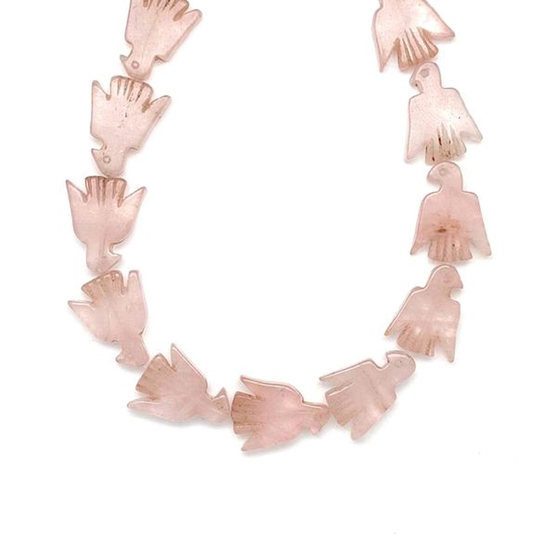 Rózsakvarc madár� ékszerkészítő alapanyag (füzér) - kellékek & szerszámok - ásvány alapanyag - ásványfüzér - Meska.hu