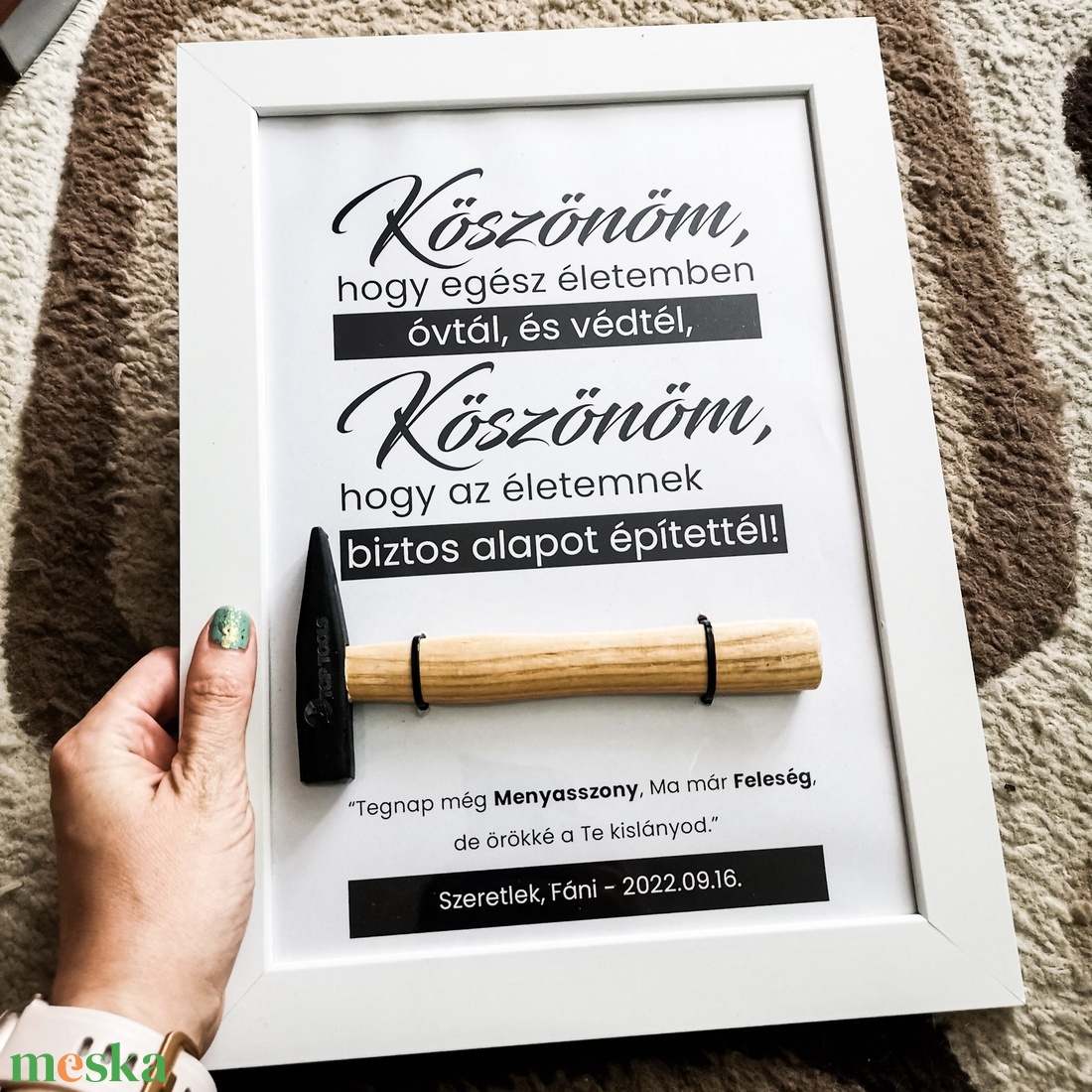 Szöveges, kalapácsos édesapa/örömapa köszöntő ajándék - esküvő - emlék & ajándék - köszönőajándék - Meska.hu Szöveges, kalapácsos édesapa/örömapa köszöntő ajándék - esküvő - emlék & ajándék - köszönőajándék - Meska.hu