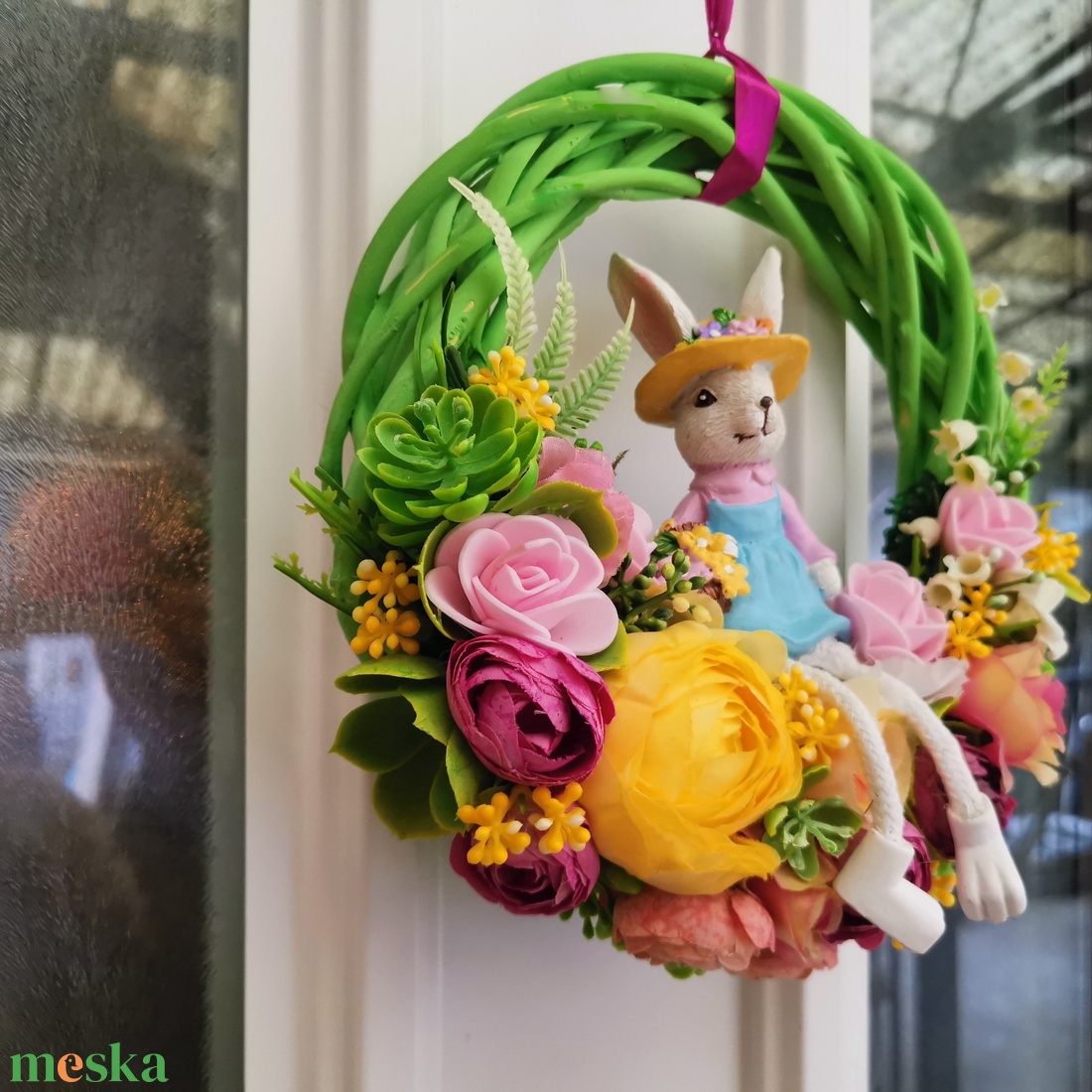 Gardener Bunny ajtókopogtató  - otthon & életmód - dekoráció - ajtó- és ablak dekoráció - ajtódísz & kopogtató - Meska.hu