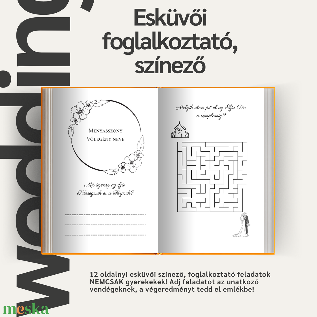 Esküvői foglalkoztató, és színező - nemcsak gyerekeknek! - otthon & életmód - papír, írószer - színező - Meska.hu Esküvői foglalkoztató, és színező - nemcsak gyerekeknek! - otthon & életmód - papír, írószer - színező - Meska.hu
