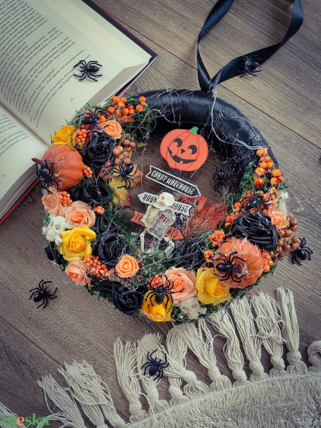 Halloweeni kézműves ajtókopogtató - otthon & életmód - dekoráció - ajtó- és ablak dekoráció - ajtódísz & kopogtató - Meska.hu Halloweeni kézműves ajtókopogtató - otthon & életmód - dekoráció - ajtó- és ablak dekoráció - ajtódísz & kopogtató - Meska.hu