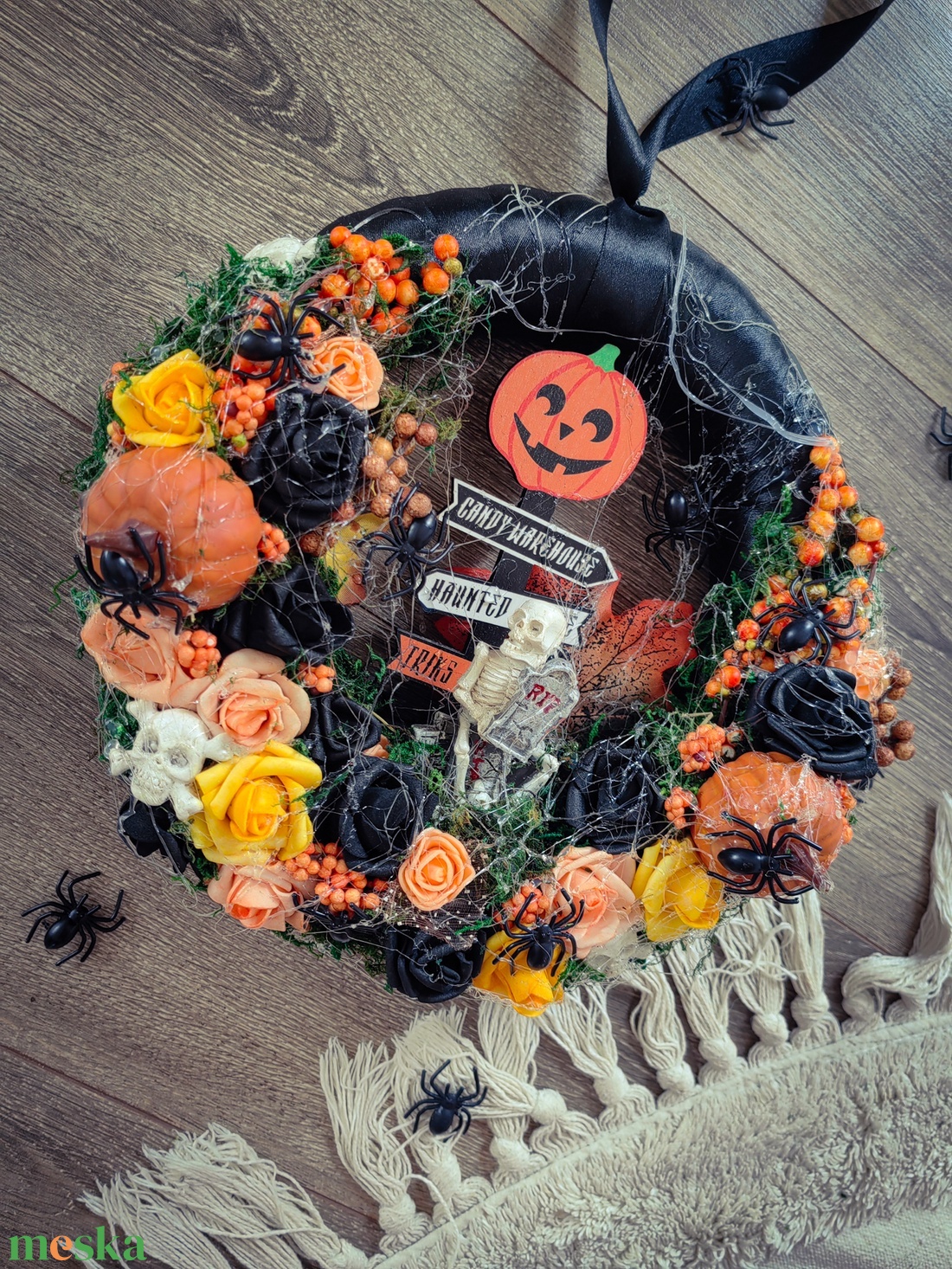 Halloweeni kézműves ajtókopogtató - otthon & életmód - dekoráció - ajtó- és ablak dekoráció - ajtódísz & kopogtató - Meska.hu Halloweeni kézműves ajtókopogtató - otthon & életmód - dekoráció - ajtó- és ablak dekoráció - ajtódísz & kopogtató - Meska.hu