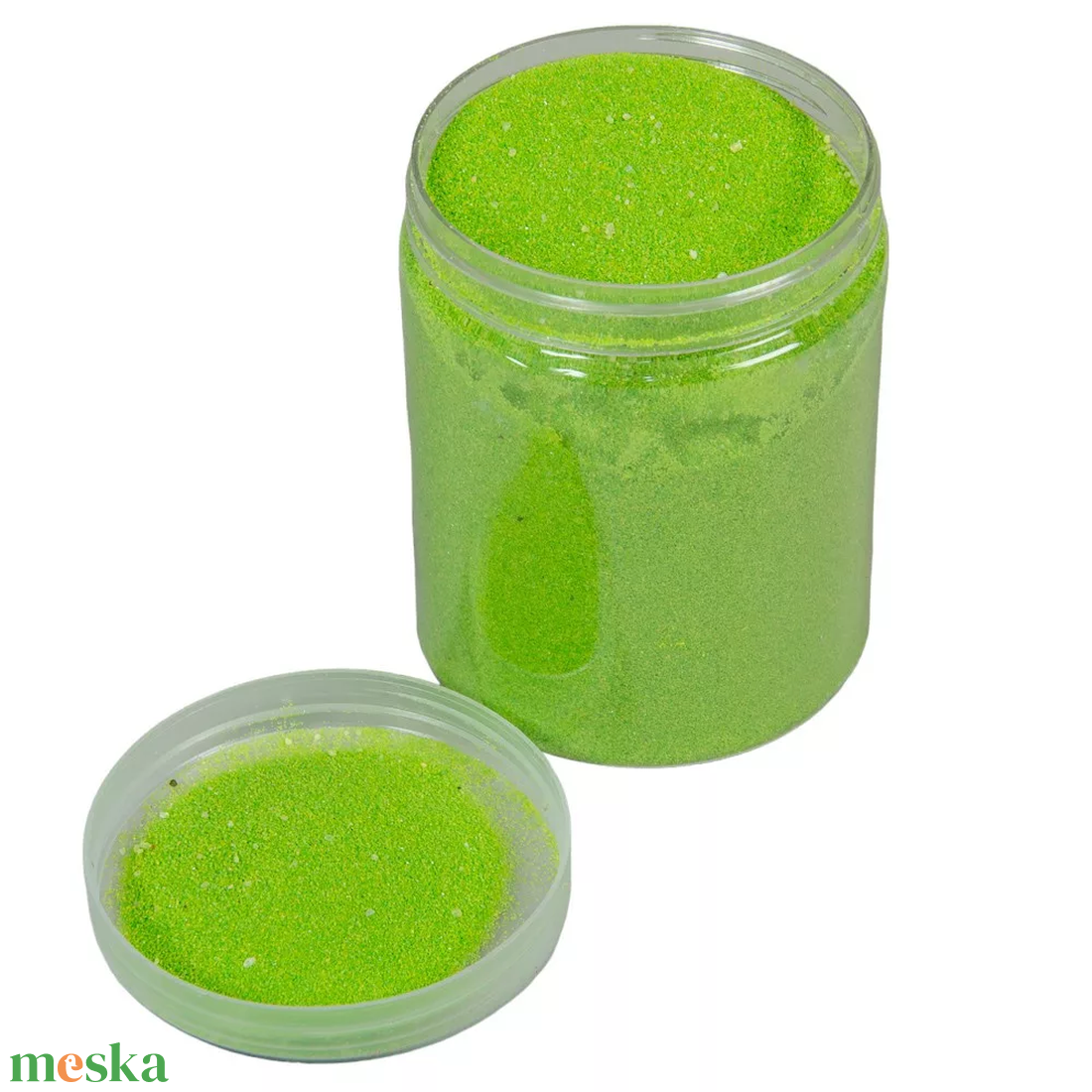 Lime zöld dekor homok mikro  0,60,8 mm, 450 g - kellékek & szerszámok - vegyes alapanyag - egyéb alapanyag - Meska.hu