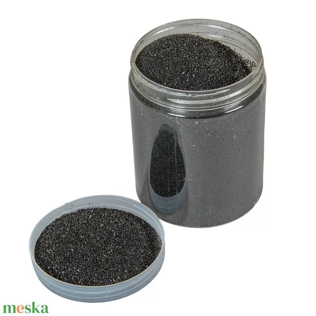 Fekete dekor homok mikro  0,60,8 mm, 450 g - kellékek & szerszámok - vegyes alapanyag - egyéb alapanyag - Meska.hu