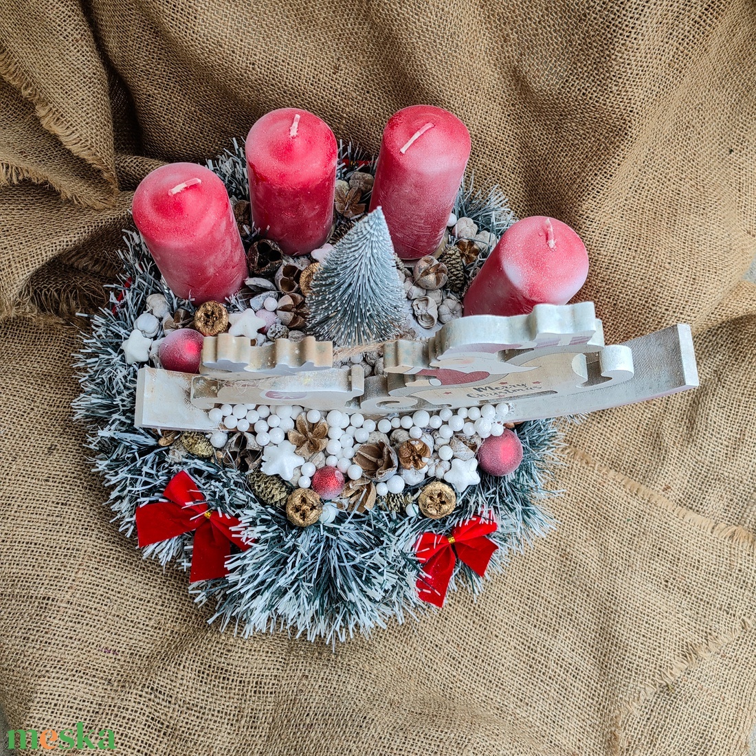 Mikulásos adventi asztali dísz - esküvő - dekoráció - asztaldísz - Meska.hu Mikulásos adventi asztali dísz - esküvő - dekoráció - asztaldísz - Meska.hu