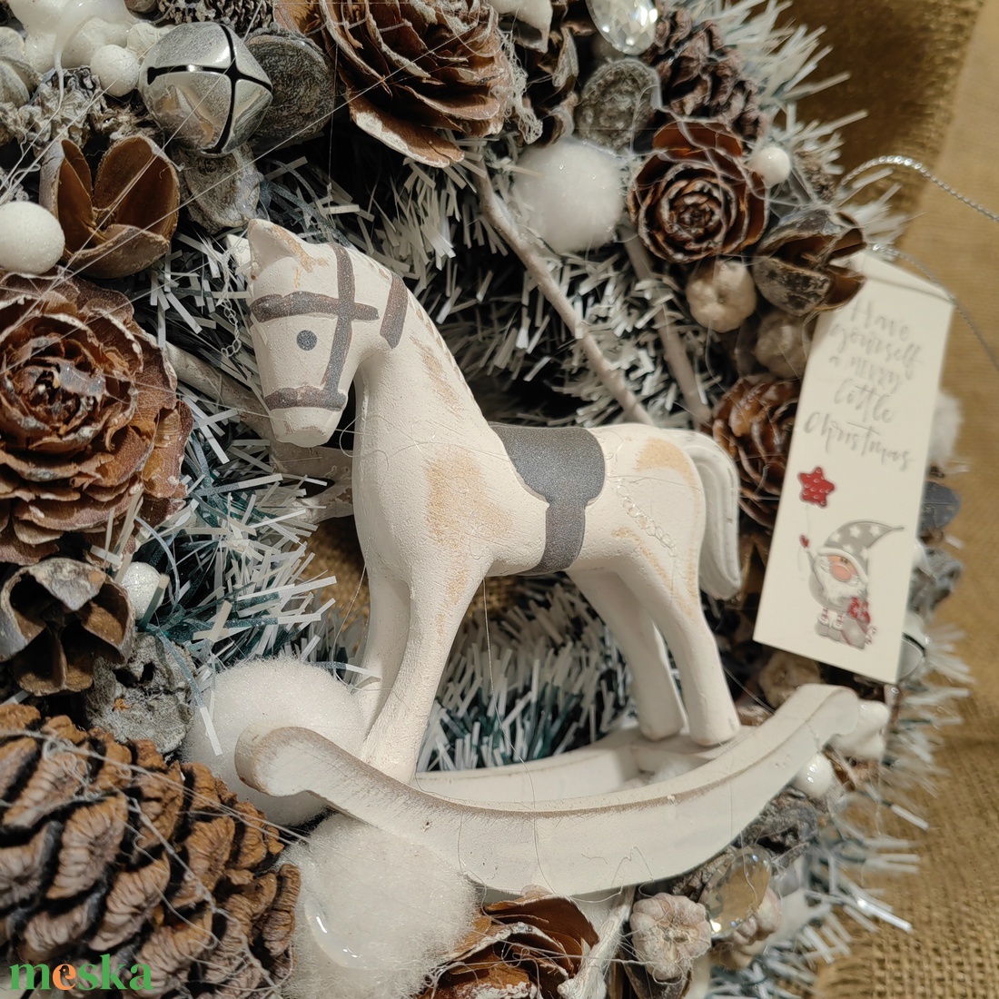 Hintalovacskás karácsonyi ajtókopogtató  - otthon & életmód - dekoráció - ajtó- és ablak dekoráció - ajtódísz & kopogtató - Meska.hu