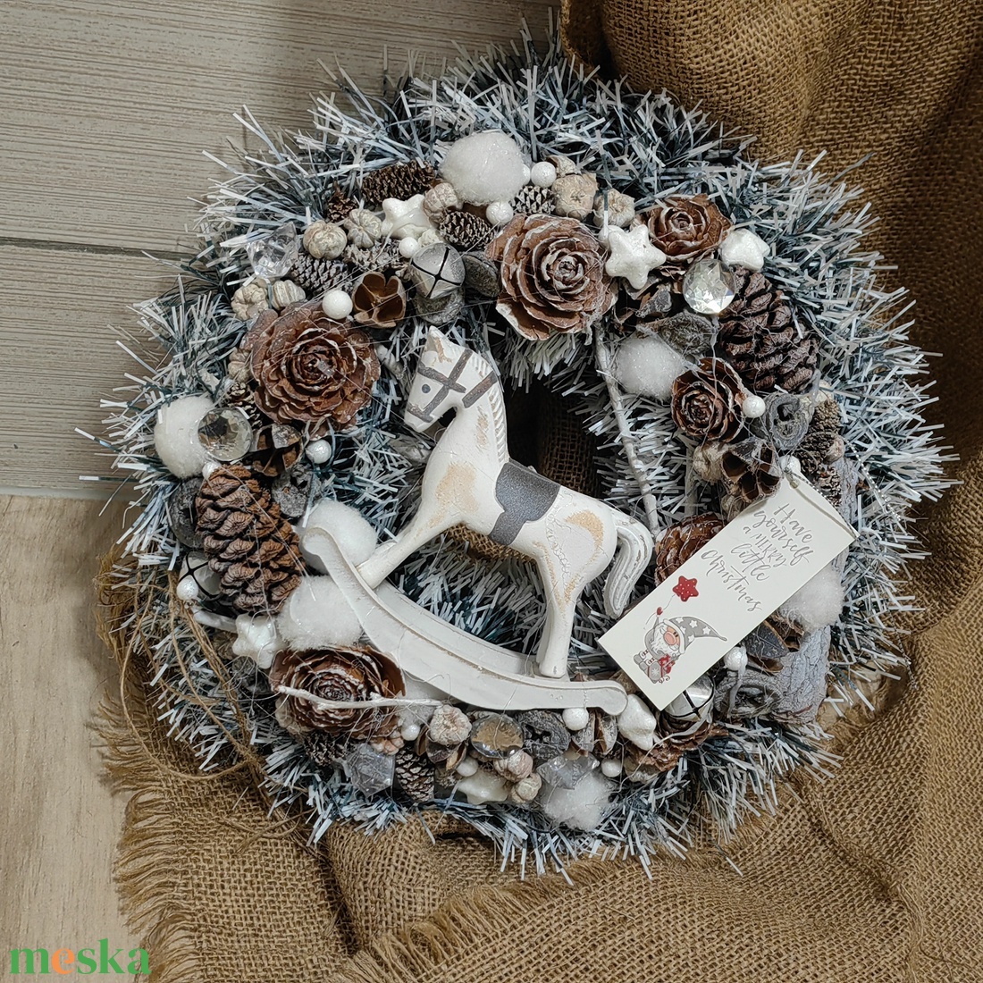 Hintalovacskás karácsonyi ajtókopogtató  - otthon & életmód - dekoráció - ajtó- és ablak dekoráció - ajtódísz & kopogtató - Meska.hu