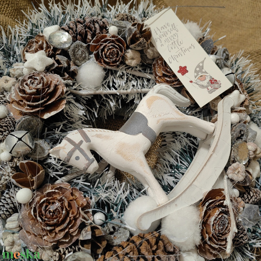 Hintalovacskás karácsonyi ajtókopogtató  - otthon & életmód - dekoráció - ajtó- és ablak dekoráció - ajtódísz & kopogtató - Meska.hu