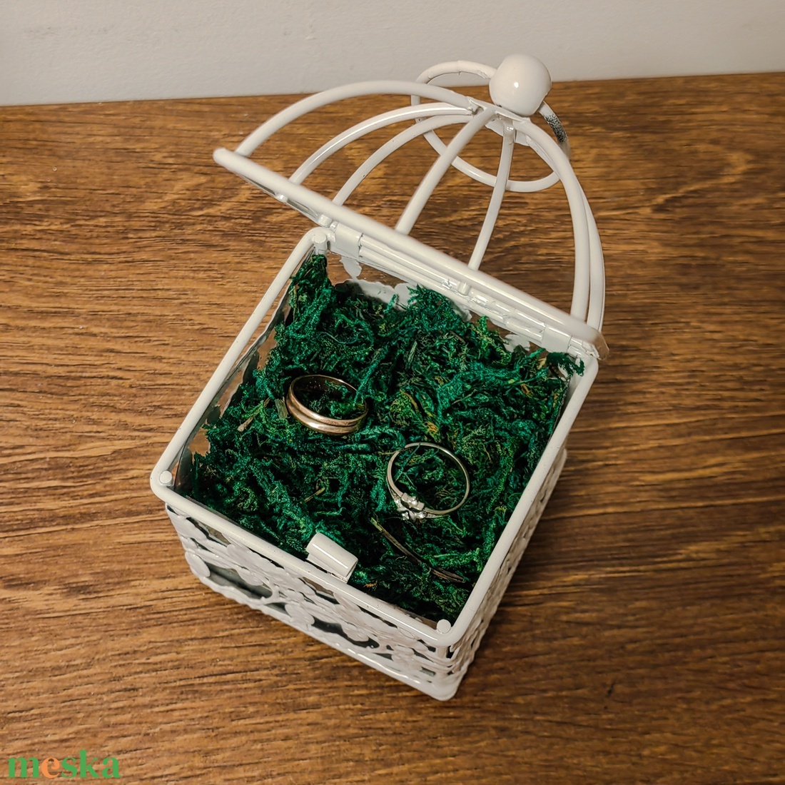 Rózsalugasos esküvői gyűrűtartó  - esküvő - kiegészítők - gyűrűtartó & gyűrűpárna - Meska.hu