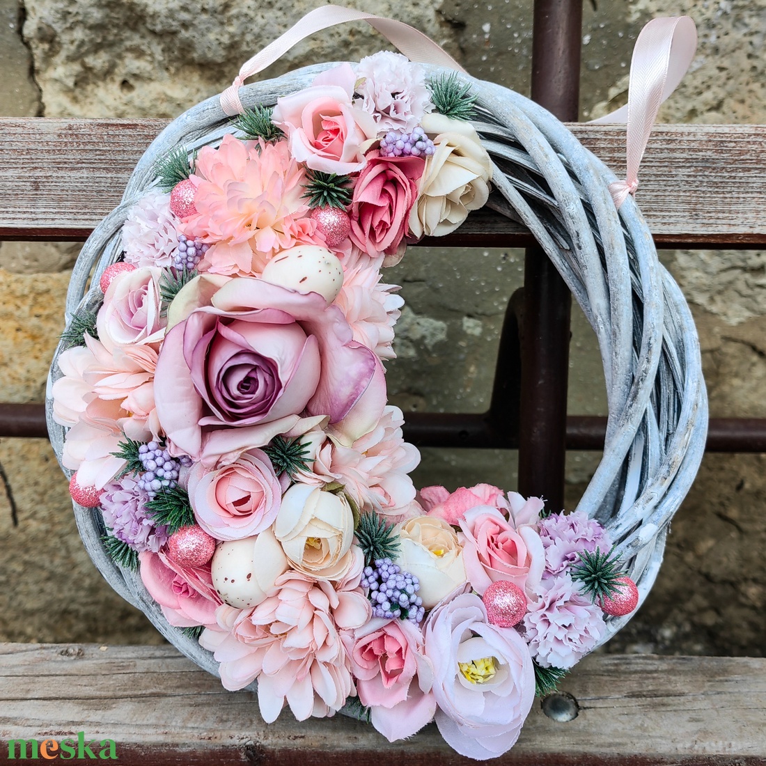 Tavaszi ajtókopogtató  - otthon & életmód - dekoráció - ajtó- és ablak dekoráció - ajtódísz & kopogtató - Meska.hu