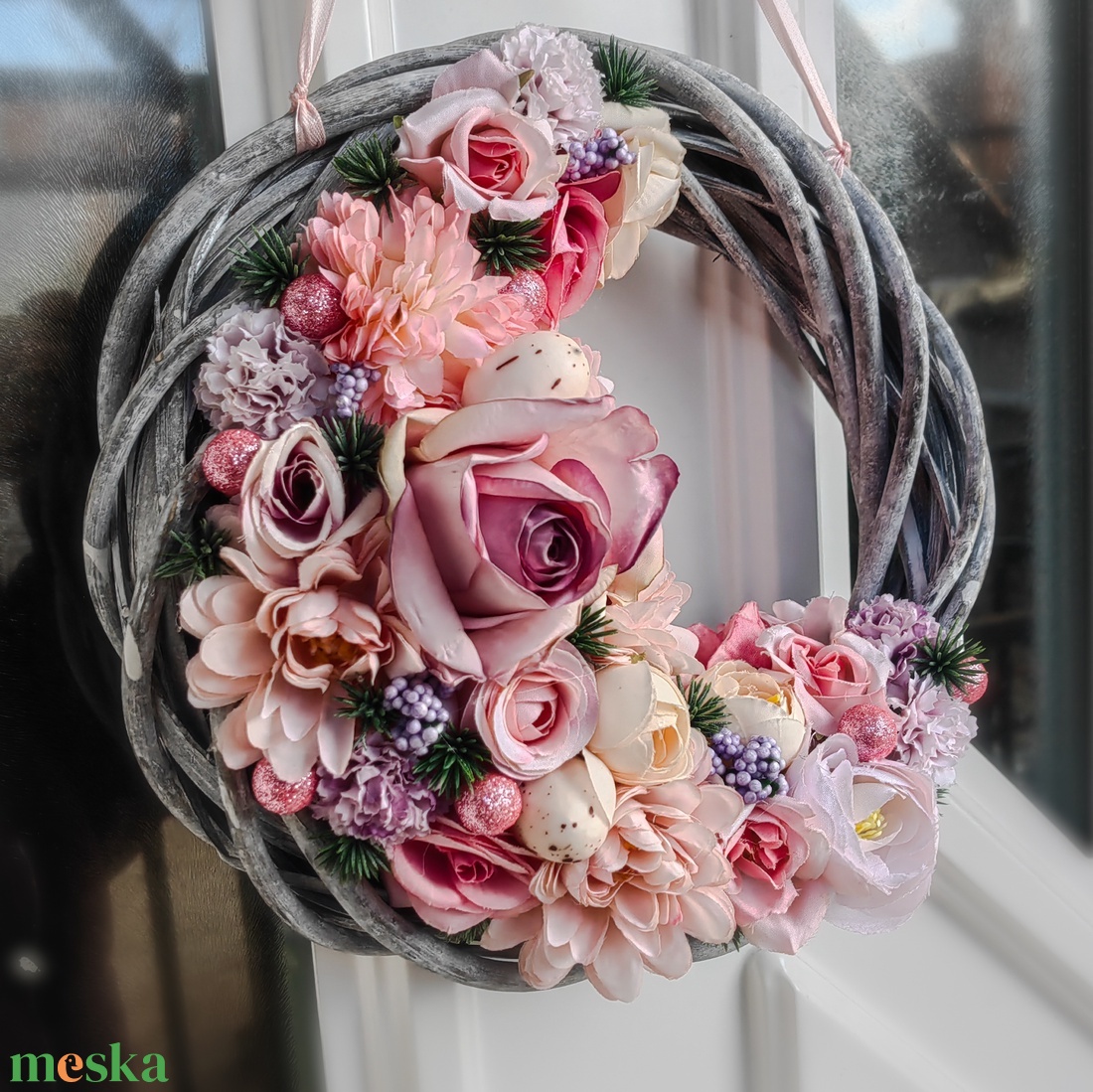 Tavaszi ajtókopogtató  - otthon & életmód - dekoráció - ajtó- és ablak dekoráció - ajtódísz & kopogtató - Meska.hu