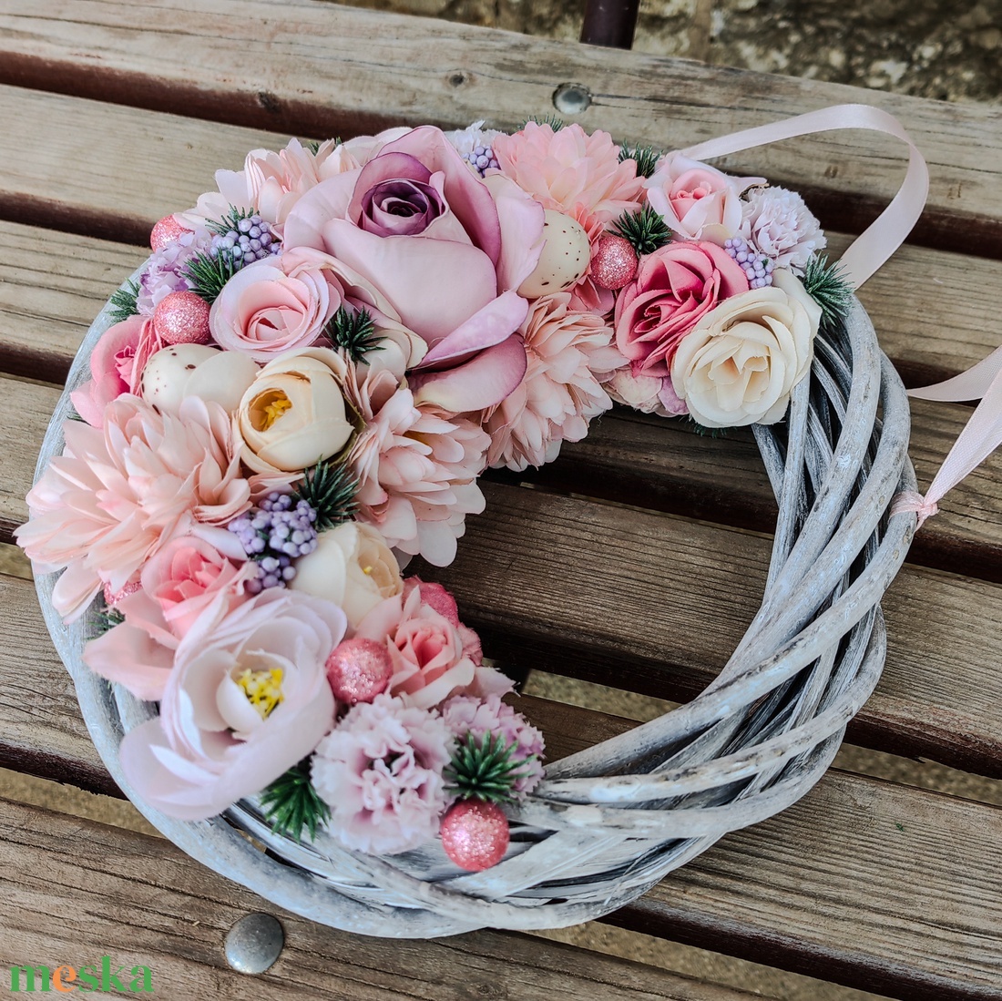 Tavaszi ajtókopogtató  - otthon & életmód - dekoráció - ajtó- és ablak dekoráció - ajtódísz & kopogtató - Meska.hu