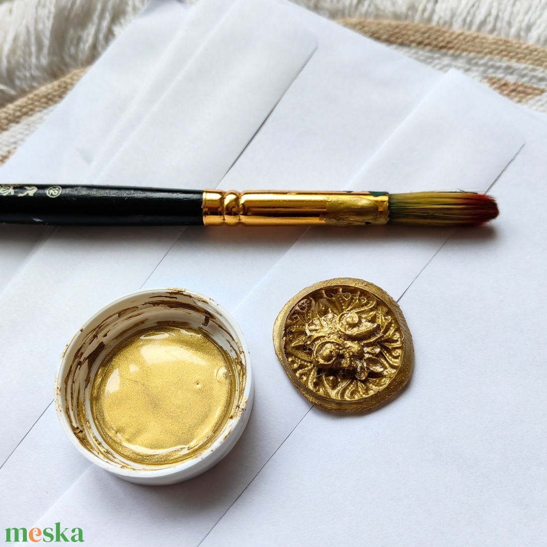 Levél, vagy meghívó pecsét (viaszpecsét)  - esküvő - meghívó & kártya - esküvői pecsét, bélyegző - esküvői viasz pecsét - Meska.hu