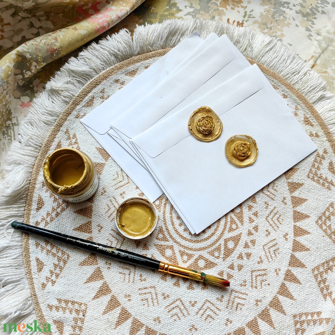 Levél, vagy meghívó pecsét (viaszpecsét)  - esküvő - meghívó & kártya - esküvői pecsét, bélyegző - esküvői viasz pecsét - Meska.hu