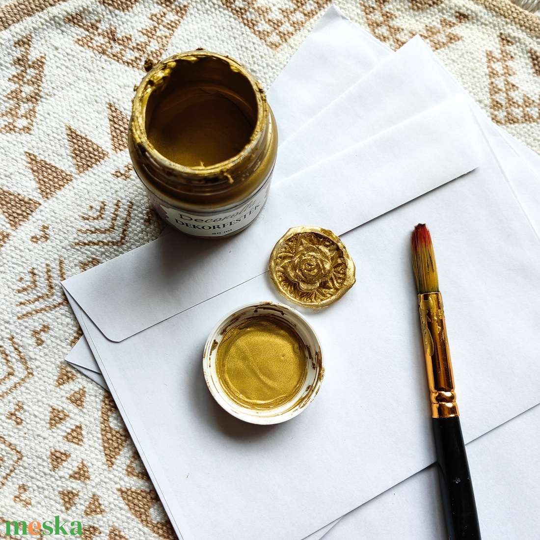 Levél, vagy meghívó pecsét (viaszpecsét)  - esküvő - meghívó & kártya - esküvői pecsét, bélyegző - esküvői viasz pecsét - Meska.hu