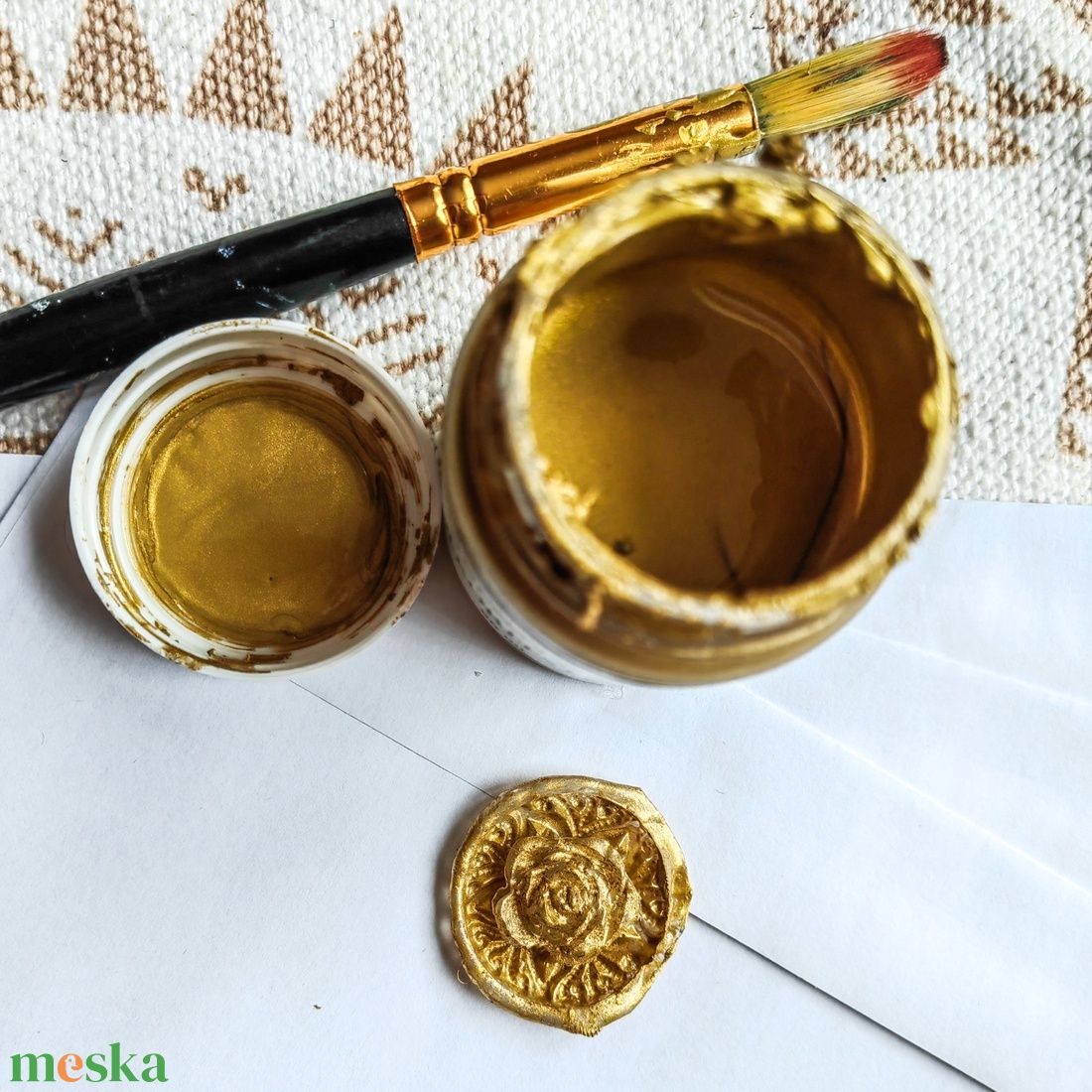 Levél, vagy meghívó pecsét (viaszpecsét)  - esküvő - meghívó & kártya - esküvői pecsét, bélyegző - esküvői viasz pecsét - Meska.hu