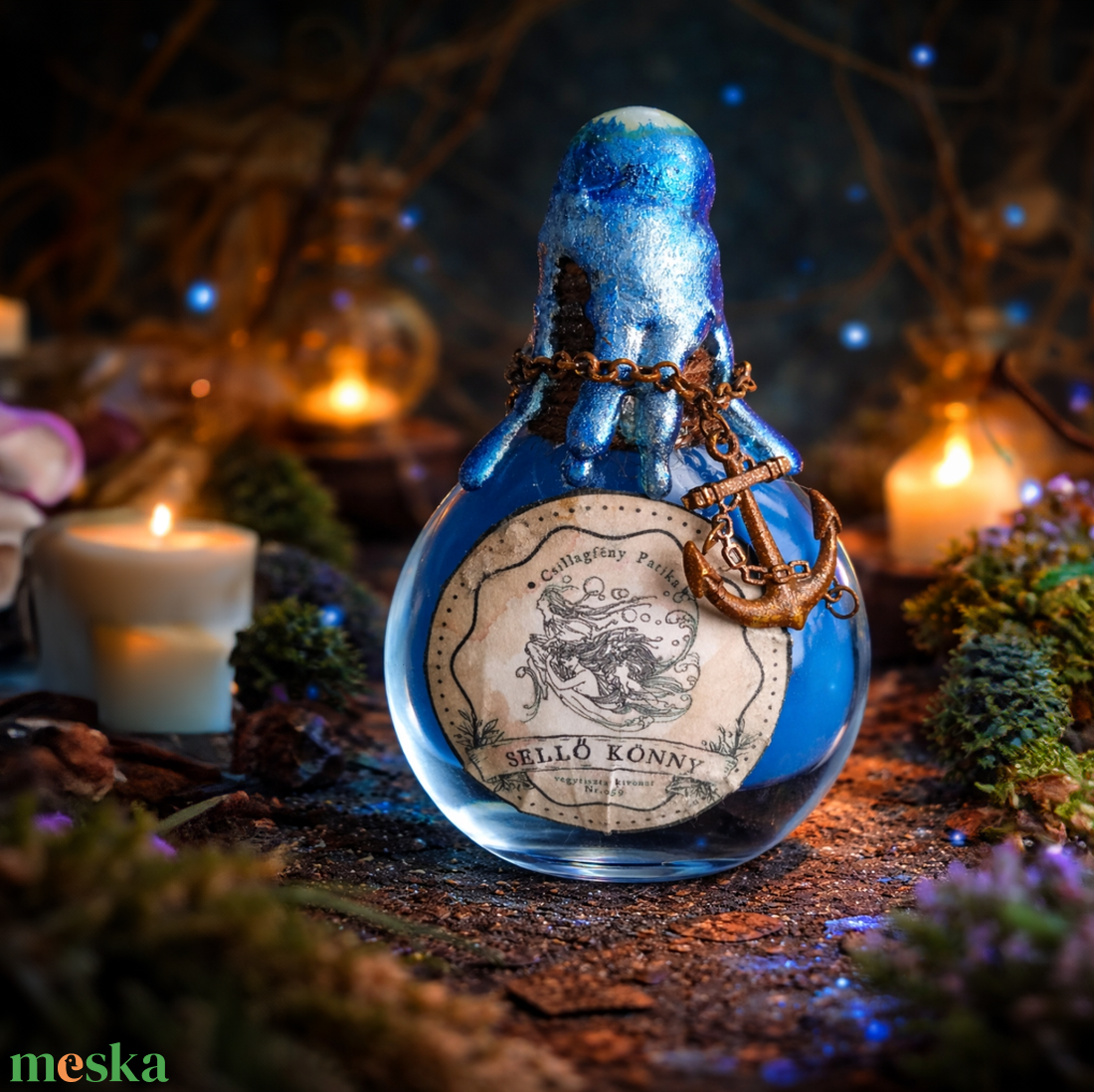 Sellő Könny bájital - ünnepi alkalmakra - otthon & életmód - dekoráció - asztal és polc dekoráció - díszüveg - Meska.hu