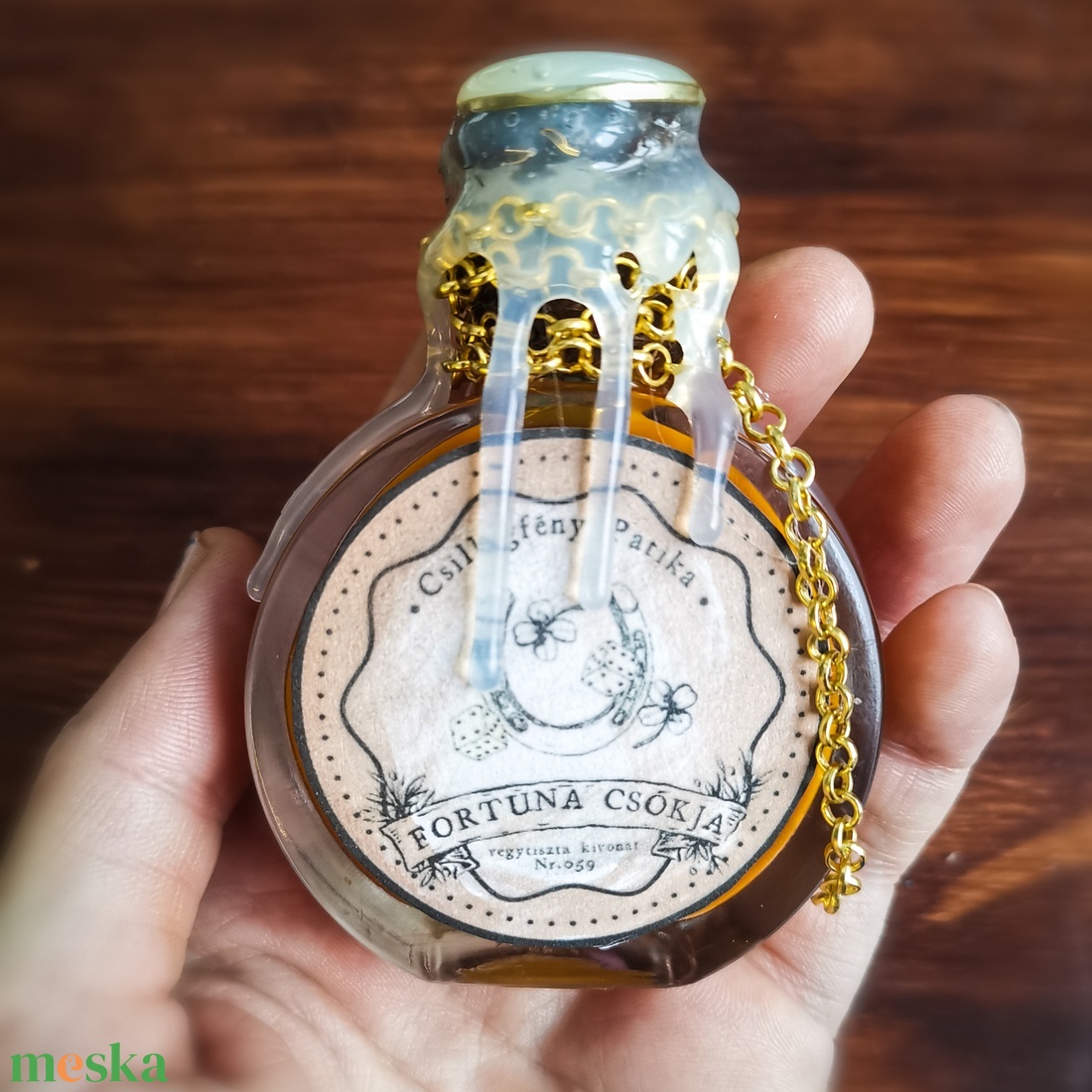 Fortuna Csókja bájital - ünnepi alkalmakra - otthon & életmód - dekoráció - asztal és polc dekoráció - díszüveg - Meska.hu