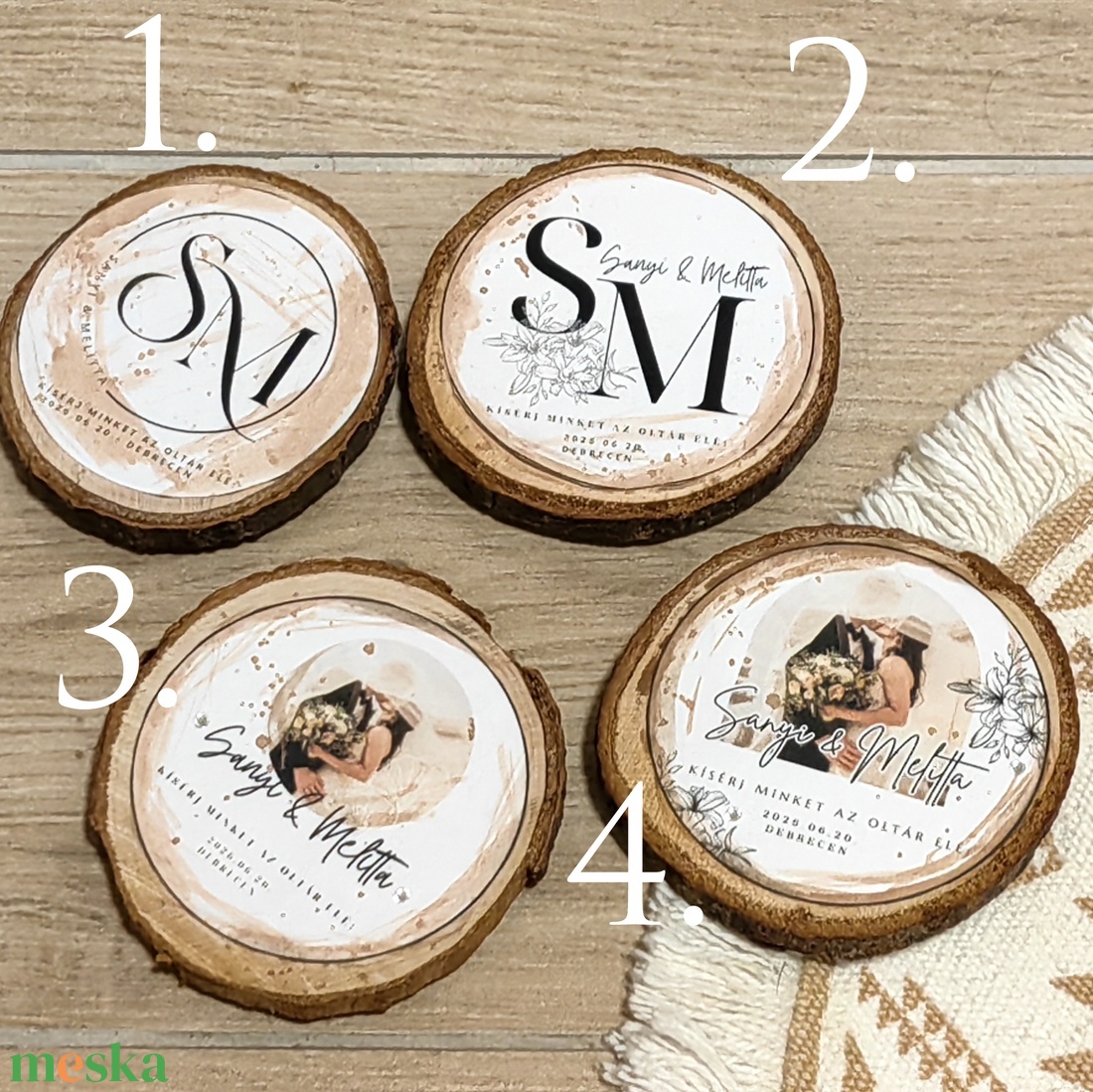 Esküvői vendég meghívó ajándék/hűtőmágnes - esküvő - emlék & ajándék - köszönőajándék - Meska.hu