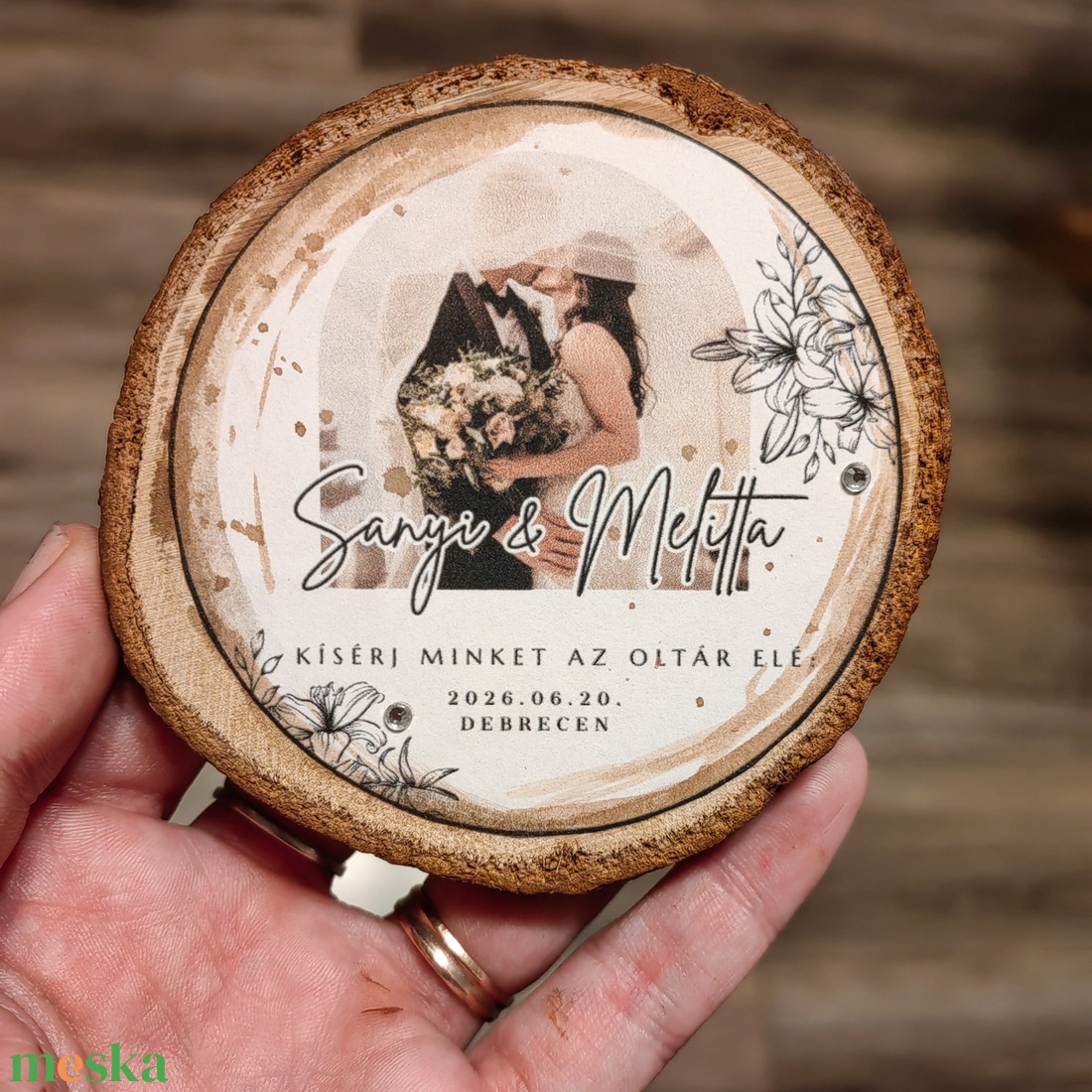 Esküvői vendég meghívó ajándék/hűtőmágnes - esküvő - emlék & ajándék - köszönőajándék - Meska.hu