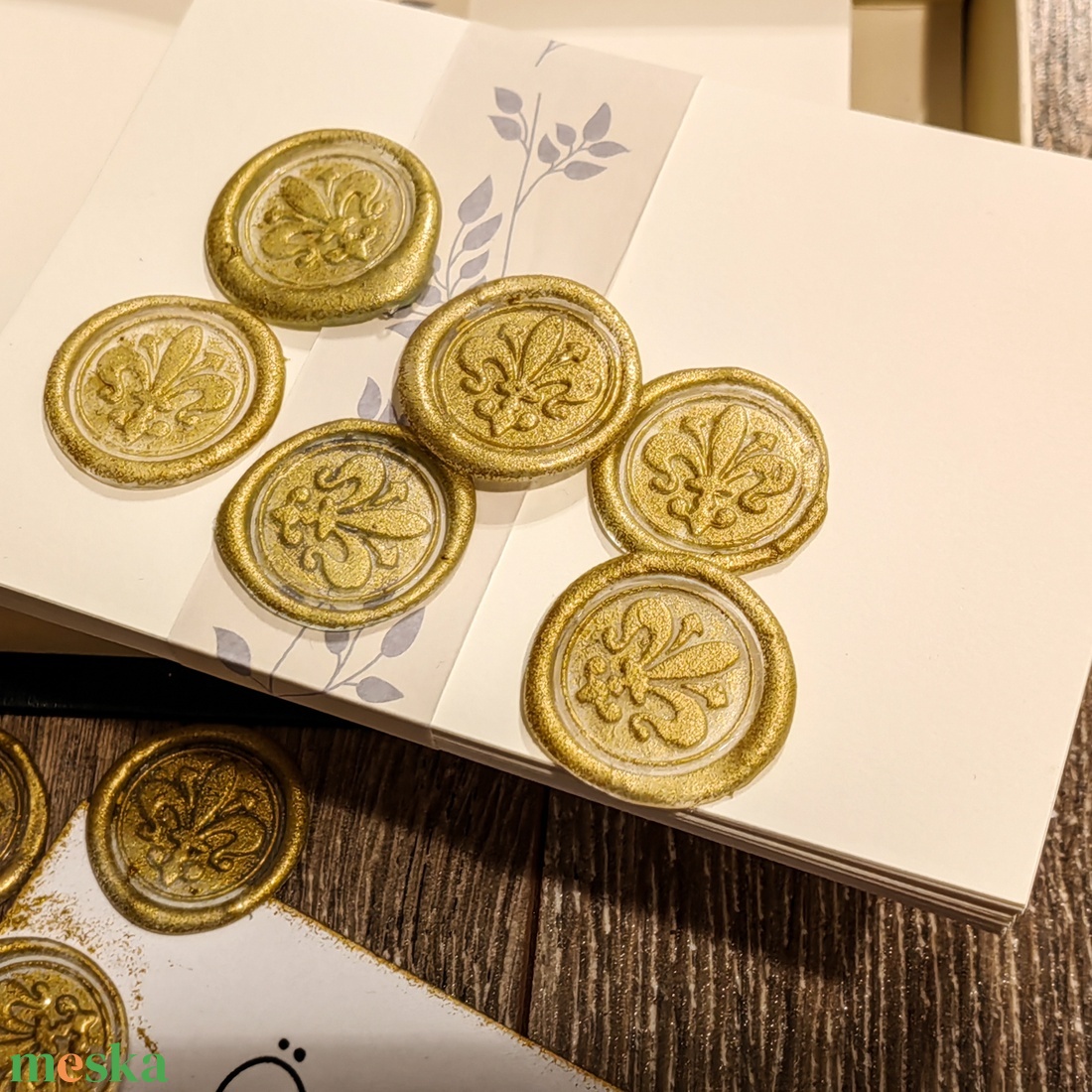 Levél, vagy meghívó pecsét (viaszpecsét)  - esküvő - meghívó & kártya - esküvői pecsét, bélyegző - esküvői viasz pecsét - Meska.hu