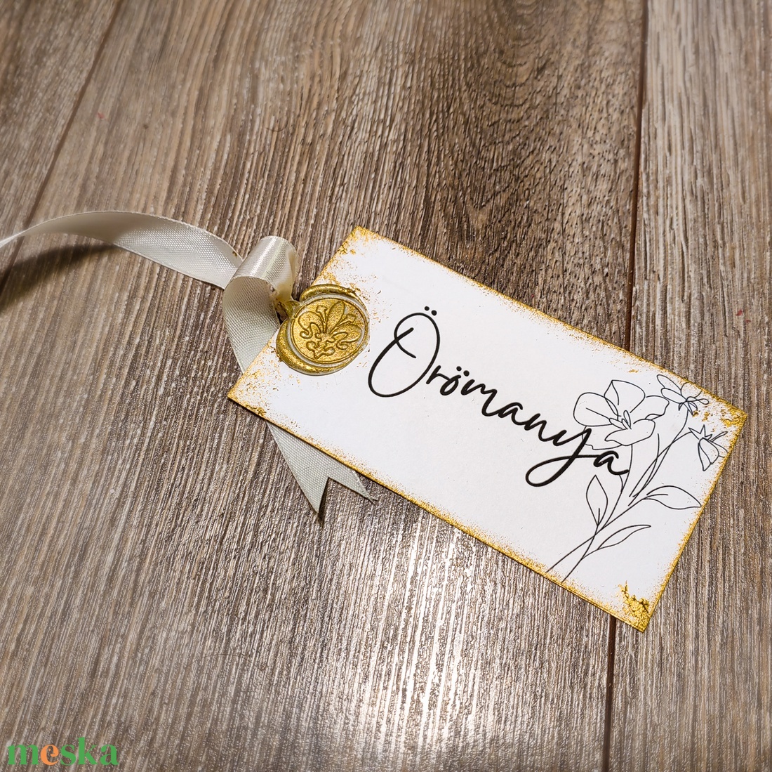 Golden Vintage ültetőkártya - esküvő - meghívó & kártya - ültetési rend - Meska.hu