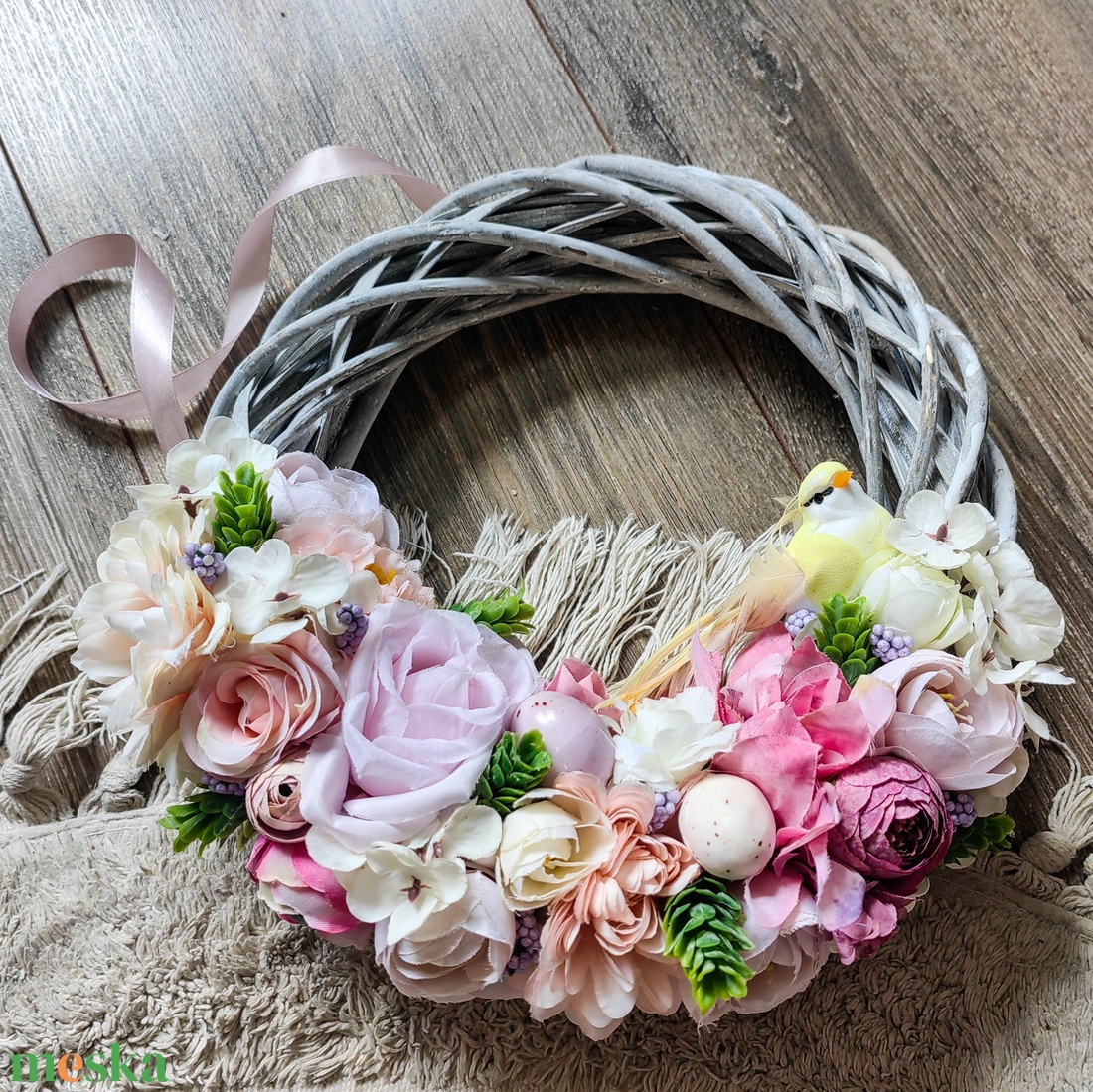 Tavaszi ajtókopogtató  - otthon & életmód - dekoráció - ajtó- és ablak dekoráció - ajtódísz & kopogtató - Meska.hu