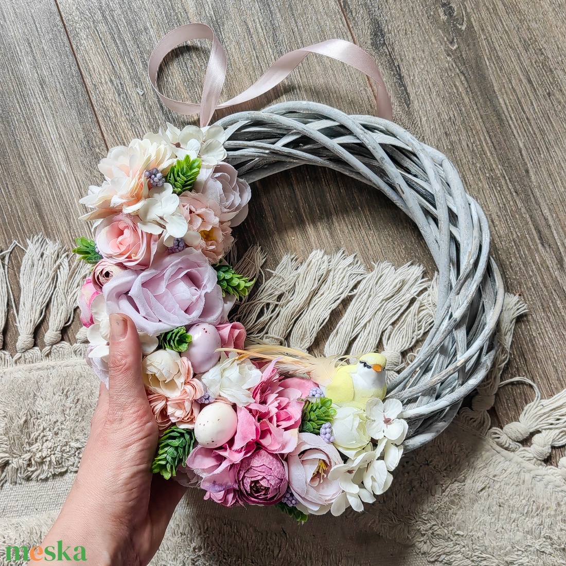 Tavaszi ajtókopogtató  - otthon & életmód - dekoráció - ajtó- és ablak dekoráció - ajtódísz & kopogtató - Meska.hu