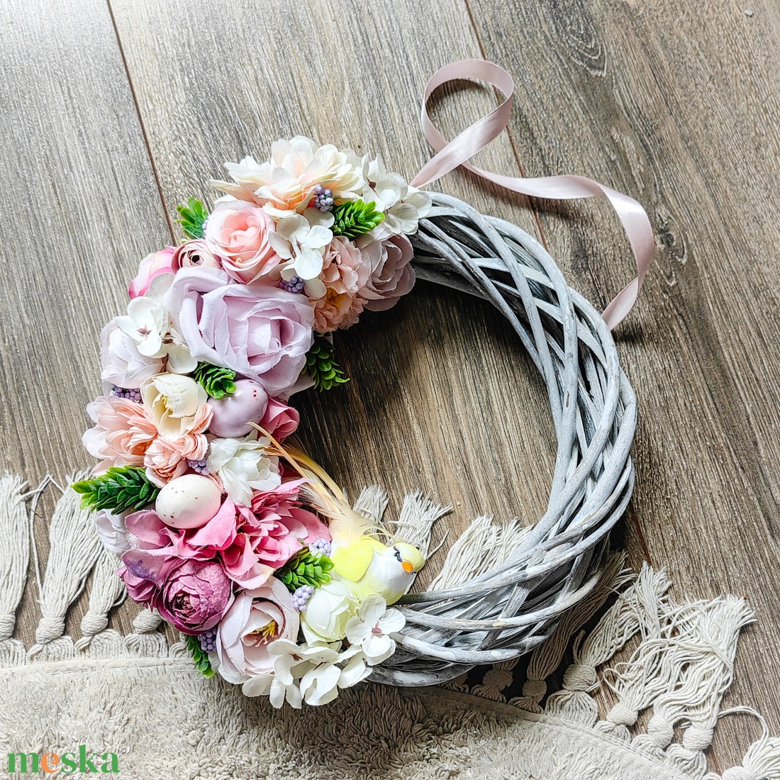 Tavaszi ajtókopogtató  - otthon & életmód - dekoráció - ajtó- és ablak dekoráció - ajtódísz & kopogtató - Meska.hu