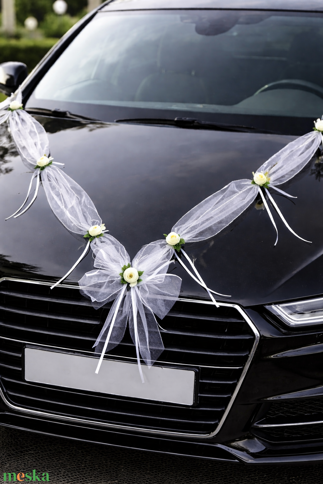 Organza autódísz - esküvő - dekoráció - helyszíni dekor - Meska.hu