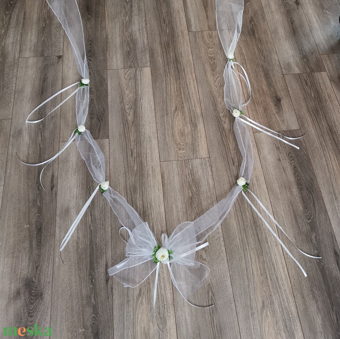 Organza autódísz - esküvő - dekoráció - helyszíni dekor - Meska.hu
