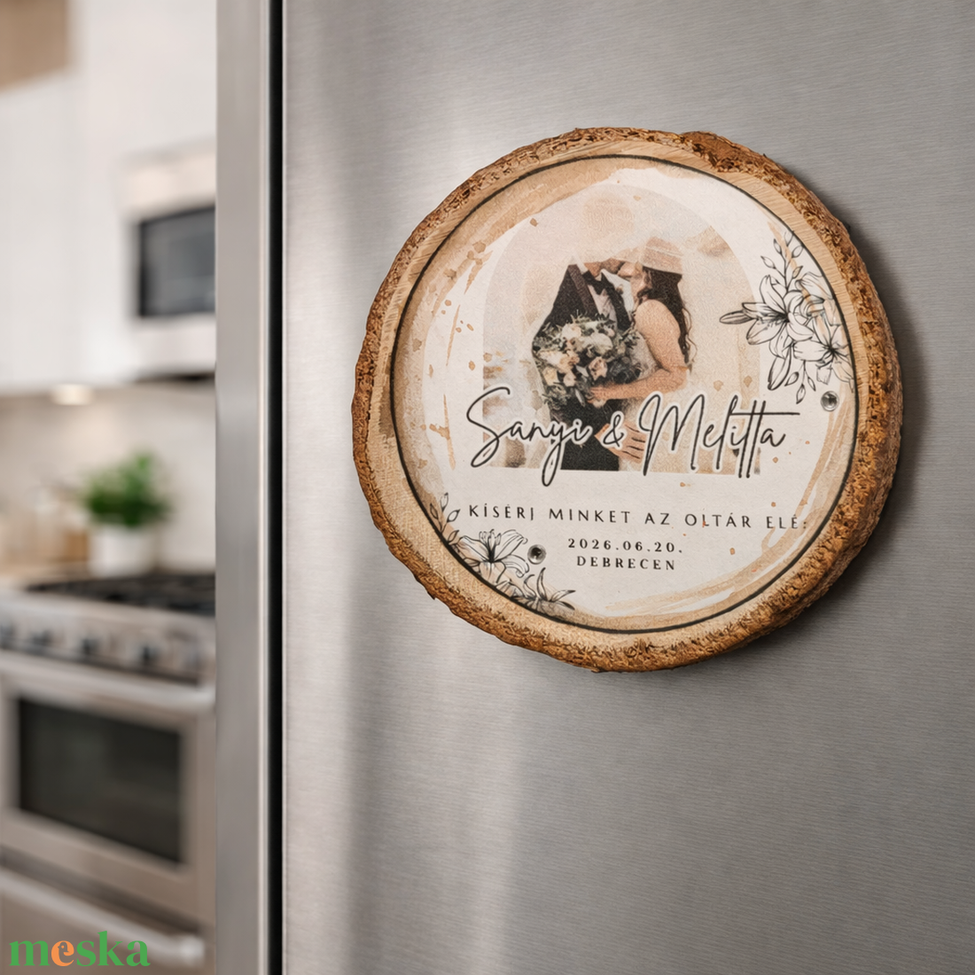 Esküvői vendég meghívó ajándék/hűtőmágnes - esküvő - emlék & ajándék - köszönőajándék - Meska.hu