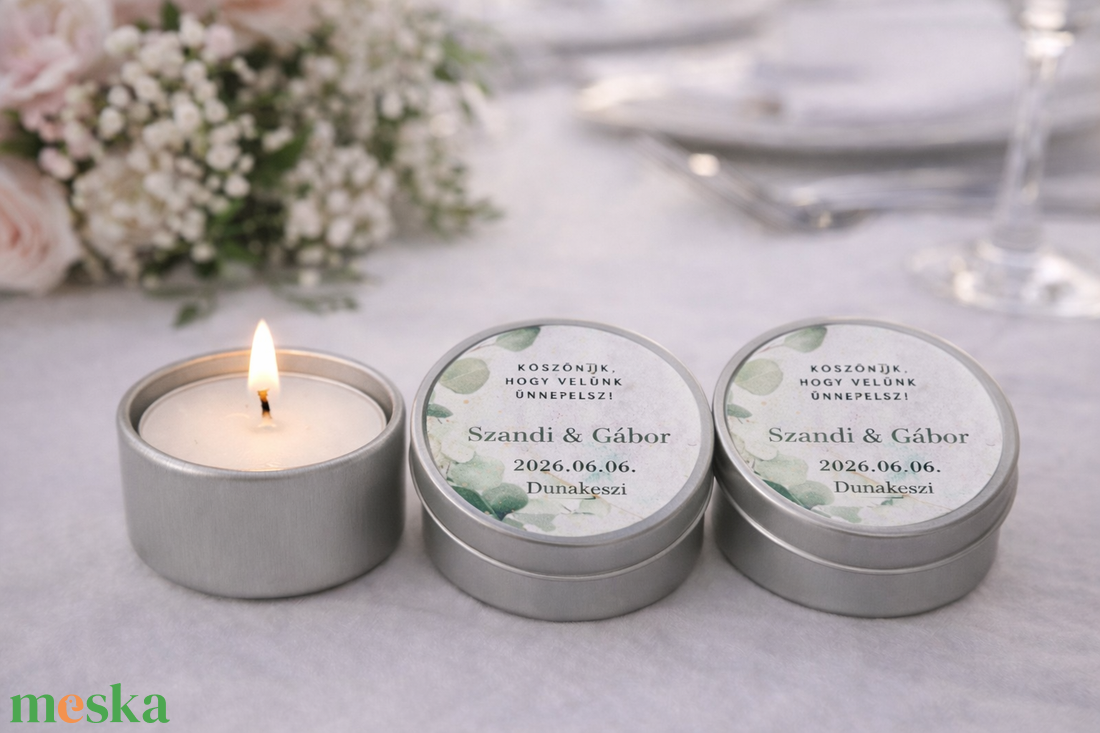 Esküvői ültető fémdobozban - esküvő - meghívó & kártya - ültetési rend - Meska.hu