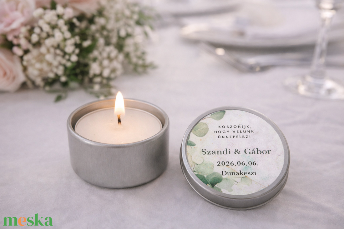 Esküvői ültető fémdobozban - esküvő - meghívó & kártya - ültetési rend - Meska.hu
