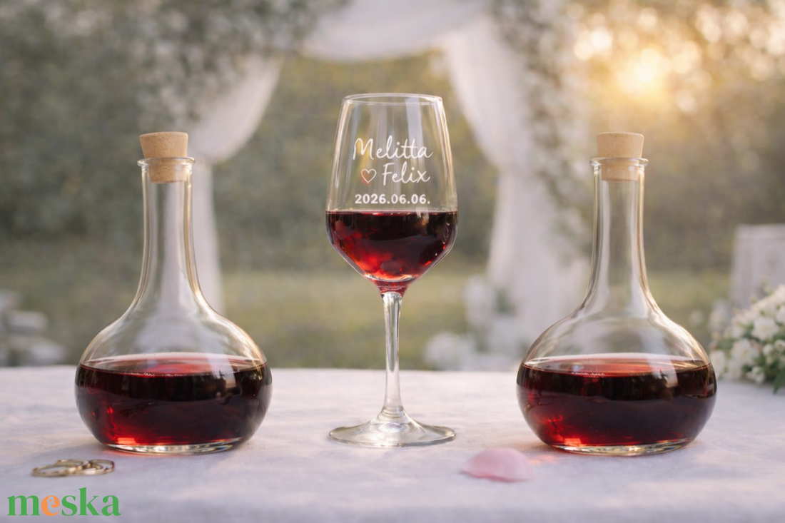 Esküvői borszertartás szett #2 - esküvő - emlék & ajándék - nászajándék - ceremónia szett - Meska.hu