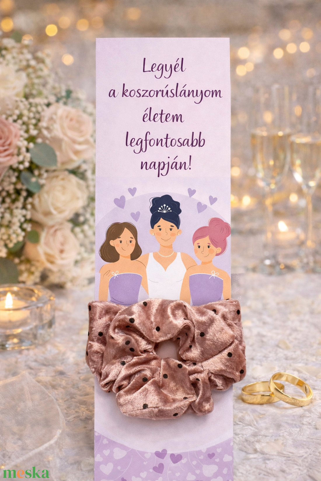 Koszorúslány felkérő  - esküvő - meghívó & kártya - koszorúslány felkérő - Meska.hu