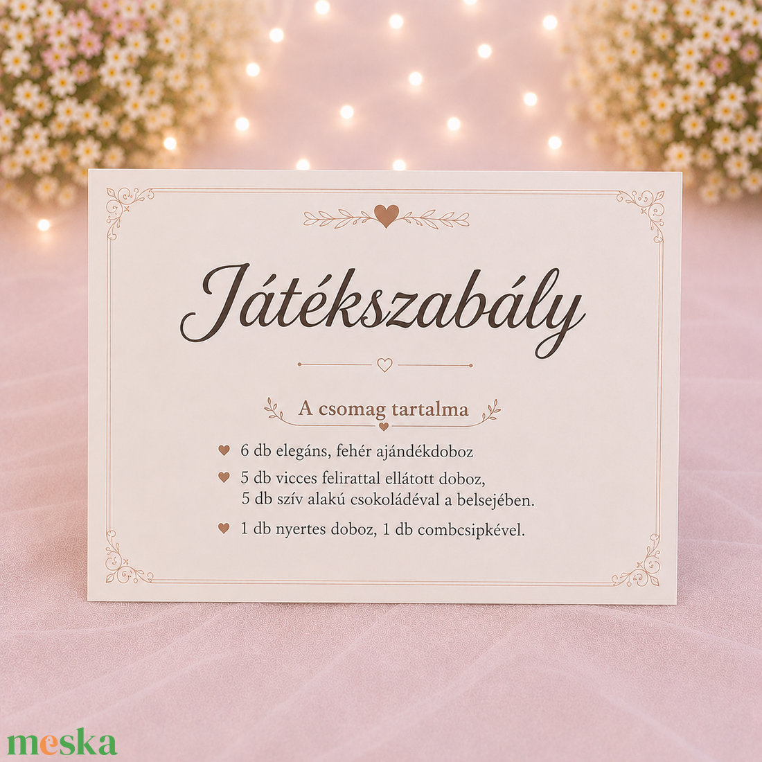 Menyasszonyi combcsipke-vadászat � Az esküvő legviccesebb játéka! - esküvő - emlék & ajándék - doboz - Meska.hu