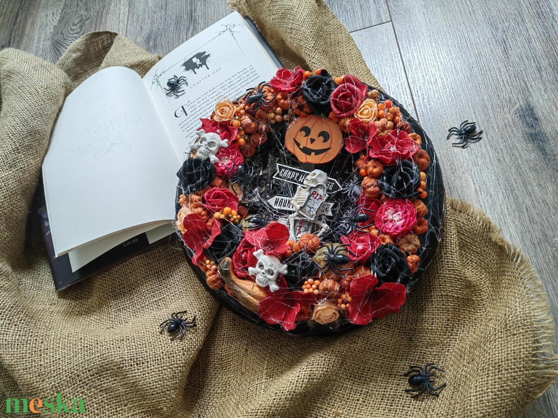 Halloweeni kézműves ajtókopogtató  - otthon & életmód - dekoráció - halloween - halloweeni ajtódíszek és ablakdíszek - Meska.hu