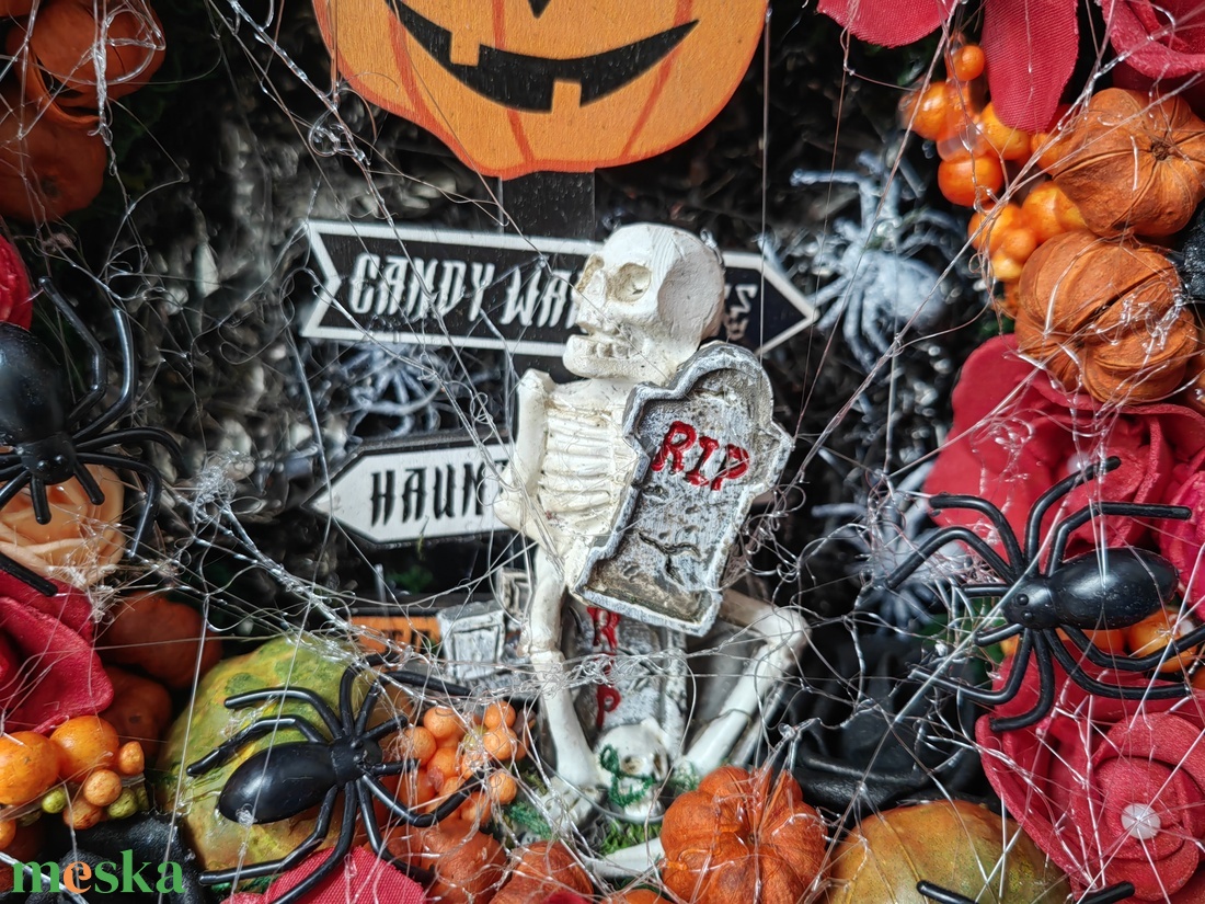 Halloweeni kézműves ajtókopogtató  - otthon & életmód - dekoráció - halloween - halloweeni ajtódíszek és ablakdíszek - Meska.hu