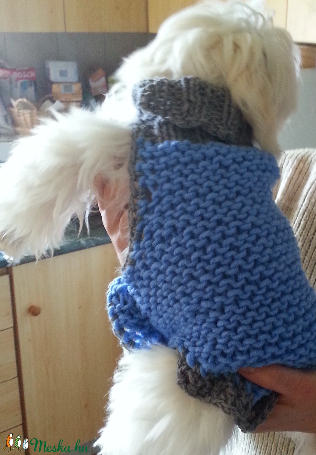 bélelt, kézzel kötött kutyaruha -  - Meska.hu
