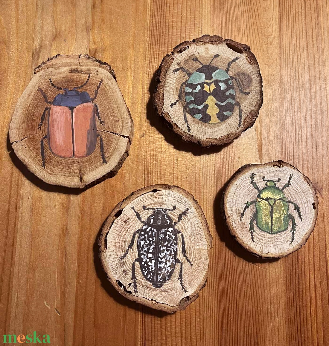 Bogaras - Fakorong kép - otthon & életmód - dekoráció - kép & falikép - fából készült kép - Meska.hu