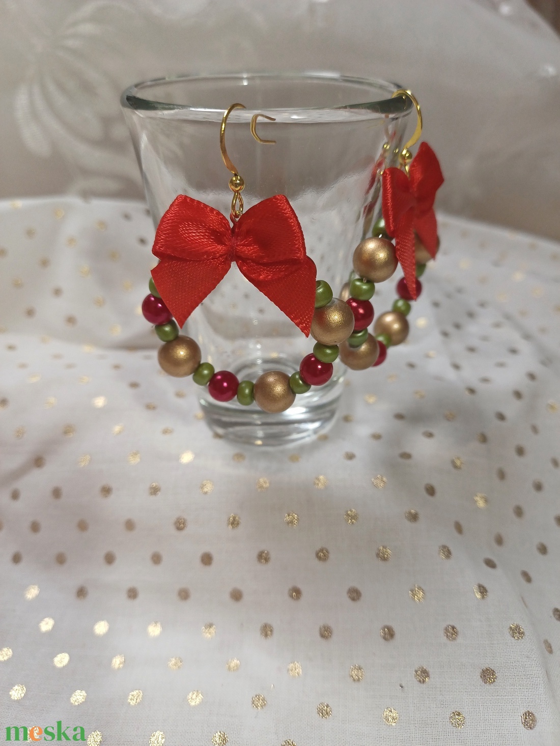 Adventi koszorú fülbevaló - ékszer - fülbevaló - lógós kerek fülbevaló - Meska.hu Adventi koszorú fülbevaló - ékszer - fülbevaló - lógós kerek fülbevaló - Meska.hu
