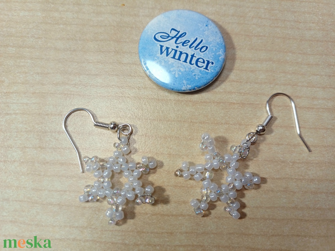 Kis hópihe fülbevaló  - ékszer - fülbevaló - lógó fülbevaló - Meska.hu