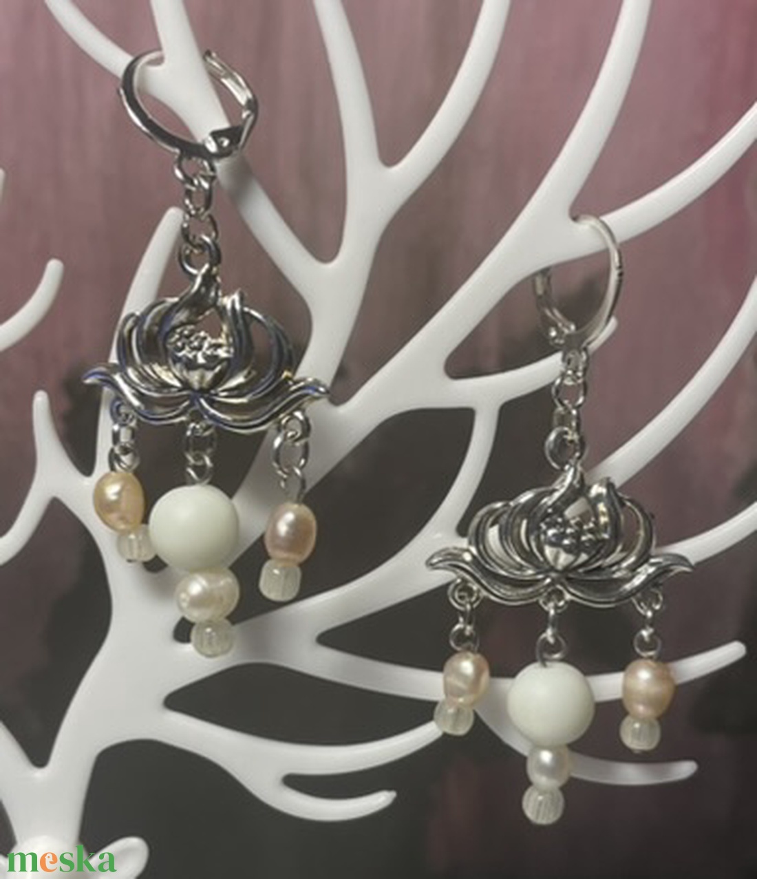 Édesvizek világa fülbevaló - ékszer - fülbevaló - lógó fülbevaló - Meska.hu