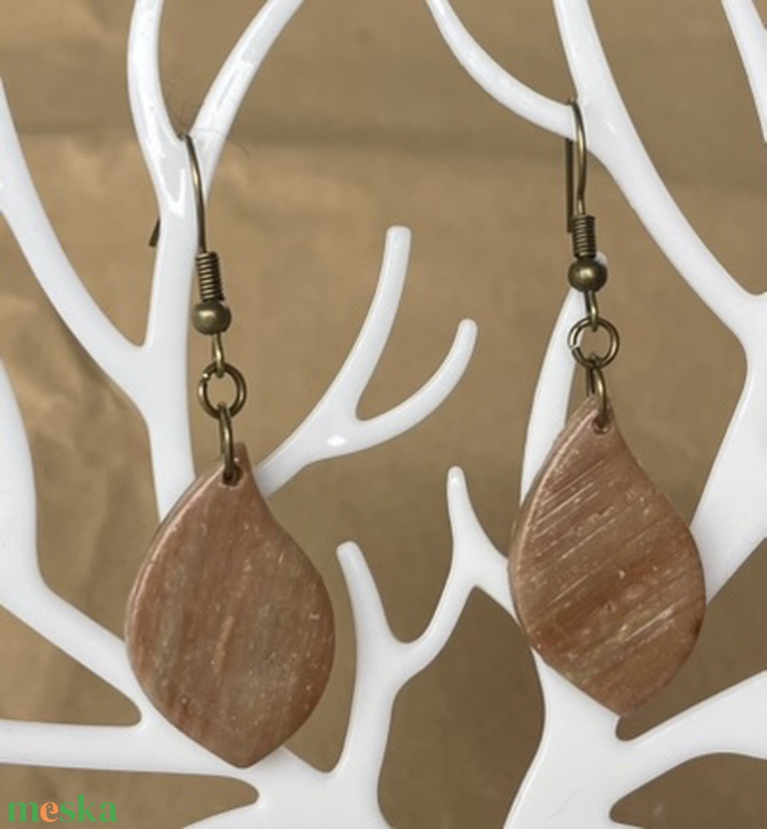 Fa csepp - ékszer - fülbevaló - lógó fülbevaló - Meska.hu