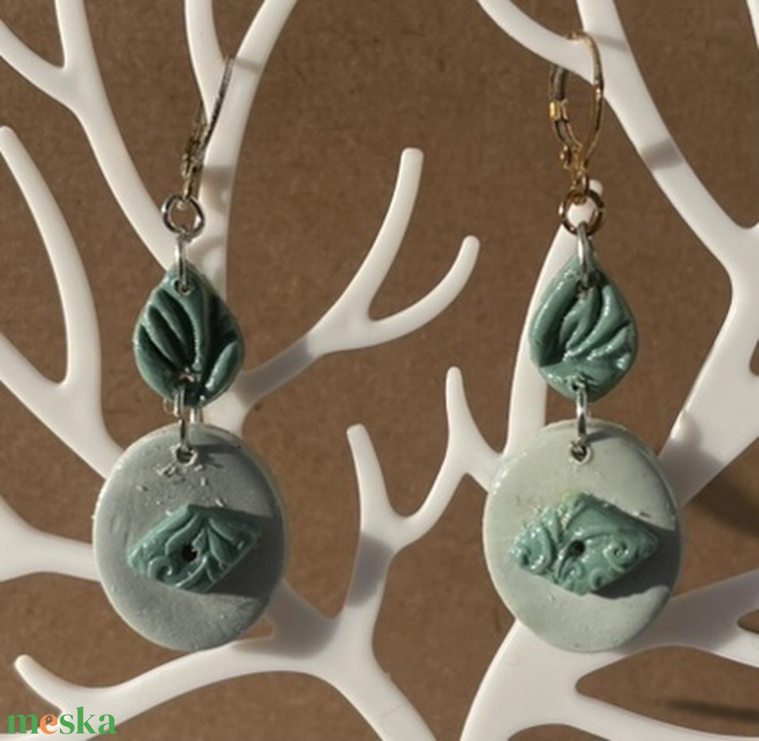 Indák és geometria - ékszer - fülbevaló - lógó fülbevaló - Meska.hu