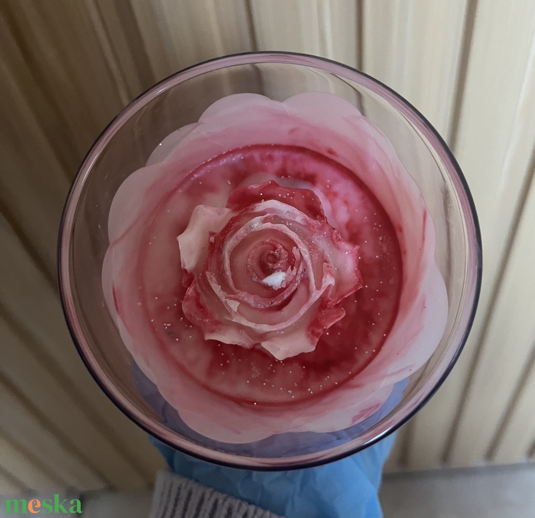 Bazsarózsa illatgyertya - otthon & életmód - gyertya, illat, aroma - illatviasz - Meska.hu