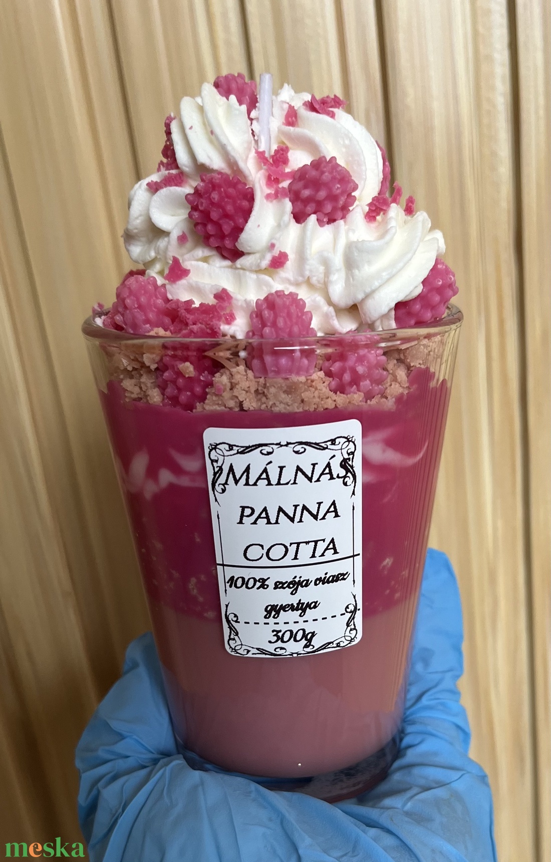 Málnás panna cotta - otthon & életmód - gyertya, illat, aroma - gyertya - Meska.hu